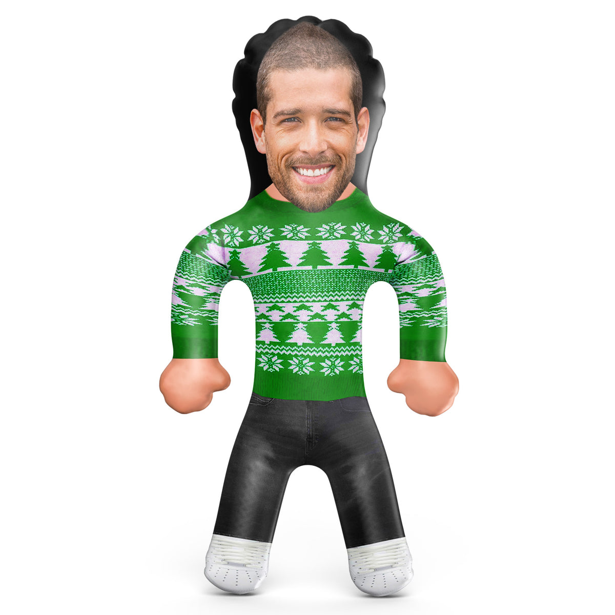 Green Christmas Jumper Inflatable Doll - Xmas Jumper Blow Up Doll