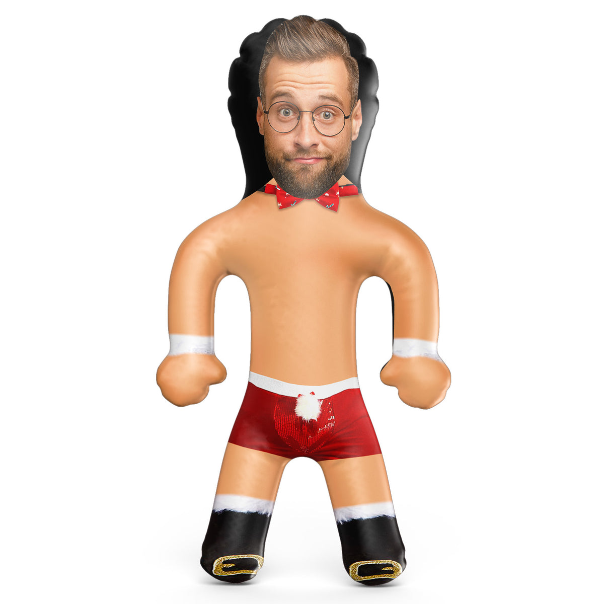 Sexy Christmas Boxers With Bow Tie & Boots Blow Up Doll