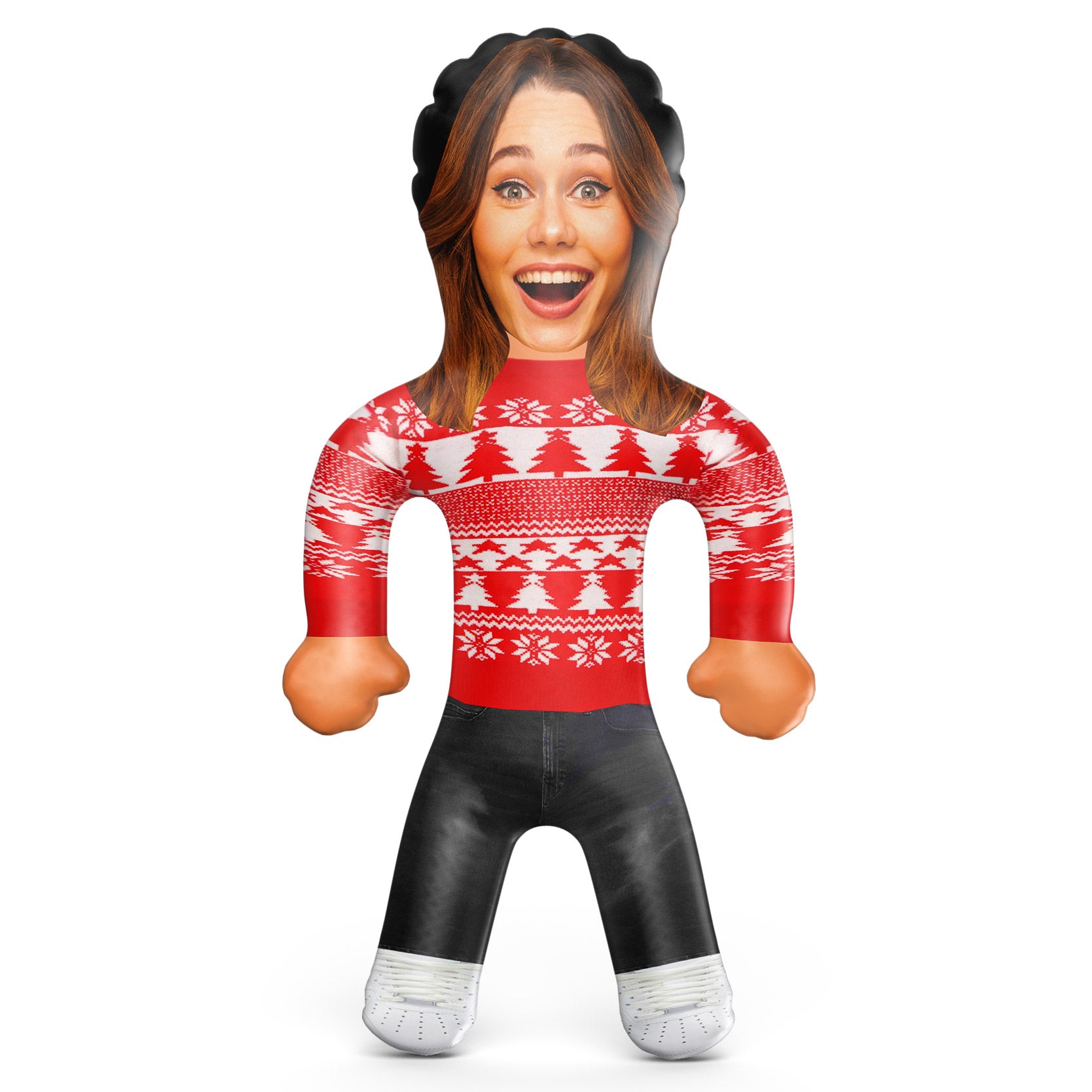 Red Christmas Jumper Inflatable Doll - Xmas Jumper Blow Up Doll