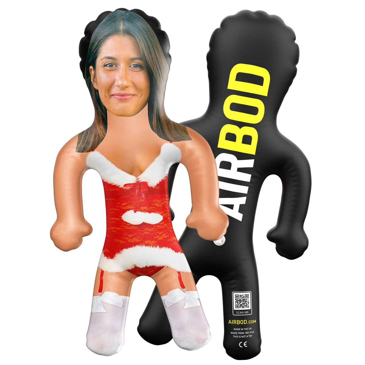 Sexy Christmas Outift With White Stockings Blow Up Doll