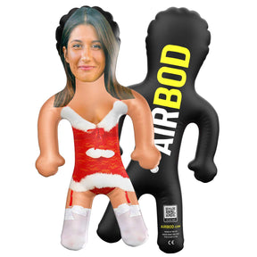 Sexy Christmas Outift With White Stockings Blow Up Doll